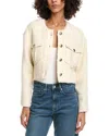Generation Love Emille Tweed Wool-blend Bomber Jacket In Neutral