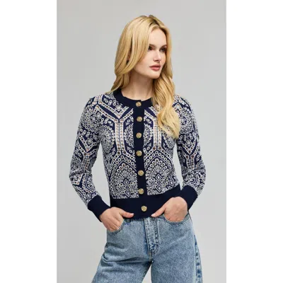 Generation Love Erin Cotton Eyelet Cardigan In Multi