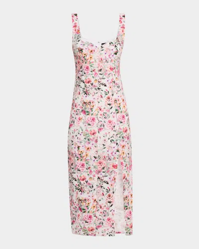 Generation Love Eugenia Floral Sleeveless Midi Dress In Pink