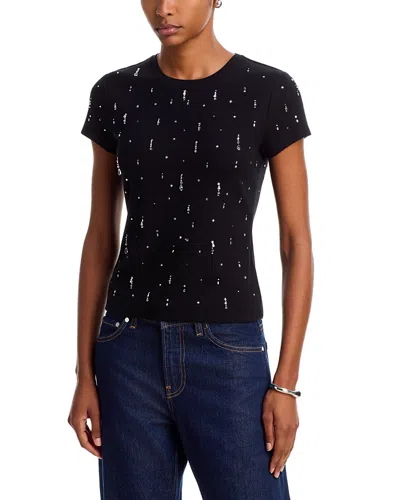Generation Love Eva Embellished Short Sleeve Tee In Black