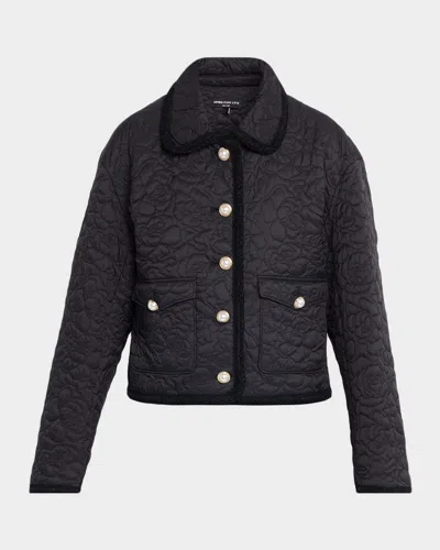 Generation Love Fabiana Floral Quilted Jacket In Animal Print