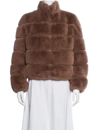 Pre-owned Generation Love Faux Fur Coat In Brown