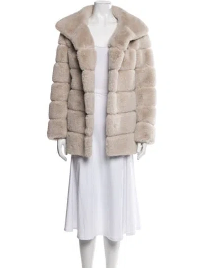 Pre-owned Generation Love Faux Fur Coat In Neutrals