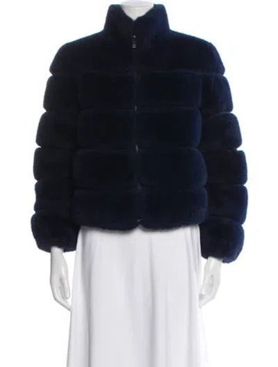 Pre-owned Generation Love Faux Fur Faux Fur Jacket In Blue