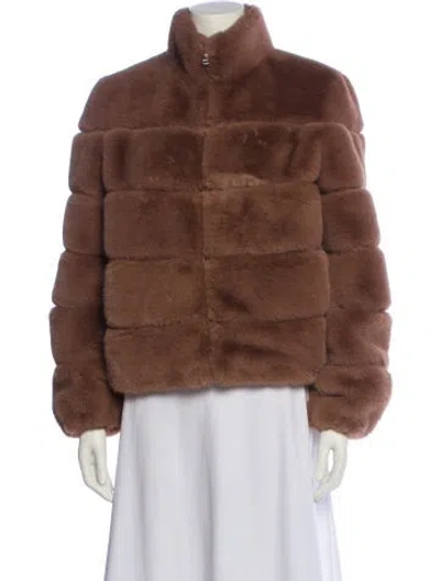 Pre-owned Generation Love Faux Fur Faux Fur Jacket In Brown