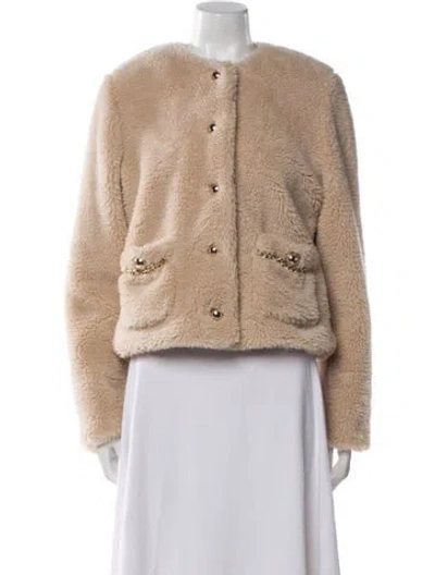 Pre-owned Generation Love Faux Fur Faux Fur Jacket In Neutral