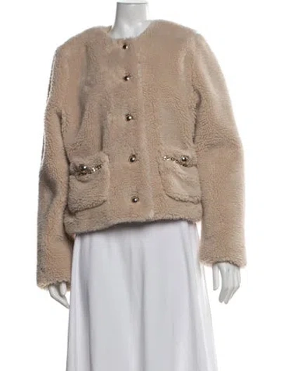 Pre-owned Generation Love Faux Fur Faux Fur Jacket In Neutrals