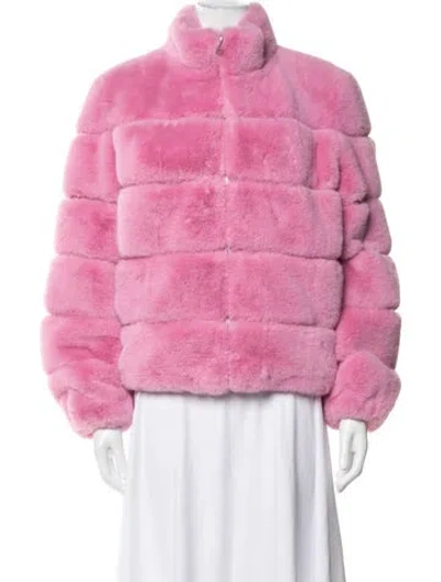 Pre-owned Generation Love Faux Fur Faux Fur Jacket In Pink