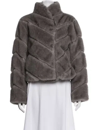 Pre-owned Generation Love Faux Fur Faux Fur Jacket W/ Tags In Gray