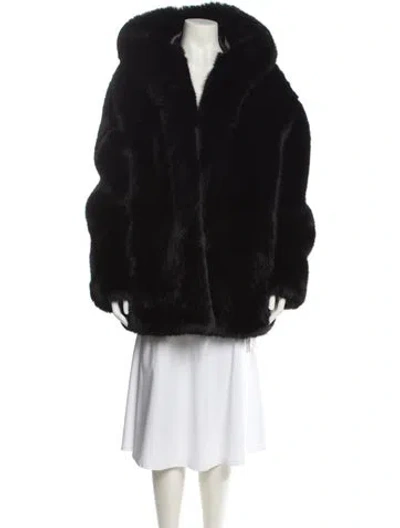 Pre-owned Generation Love Faux Fur Jacket In Black