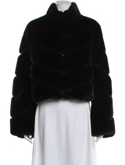 Pre-owned Generation Love Faux Fur Jacket In Black