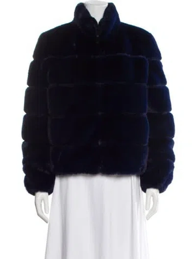 Pre-owned Generation Love Faux Fur Jacket In Blue