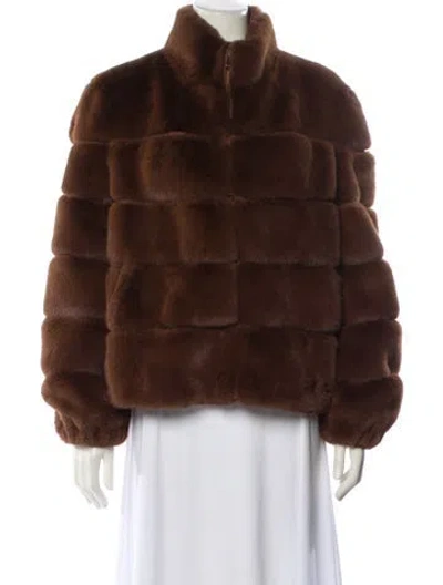 Pre-owned Generation Love Faux Fur Jacket In Brown
