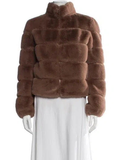 Pre-owned Generation Love Faux Fur Jacket In Brown