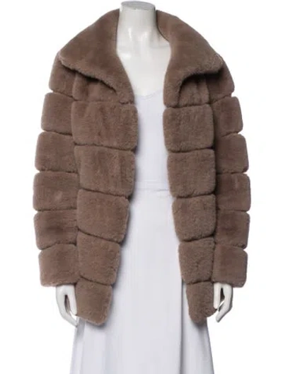 Pre-owned Generation Love Faux Fur Jacket In Brown