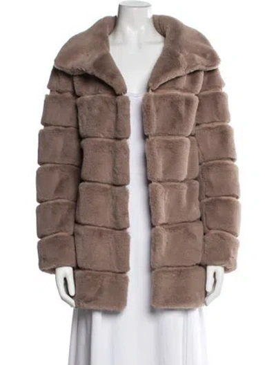 Pre-owned Generation Love Faux Fur Jacket In Brown