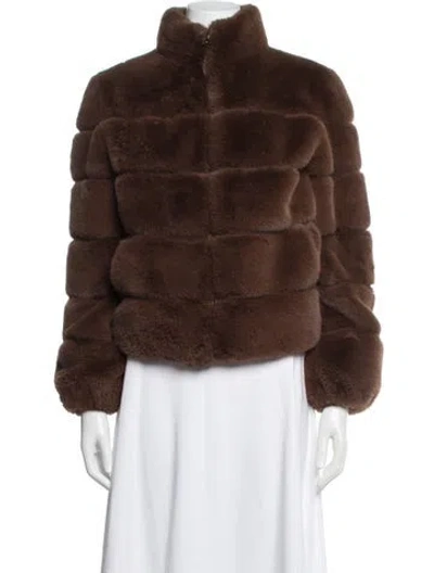 Pre-owned Generation Love Faux Fur Jacket In Brown