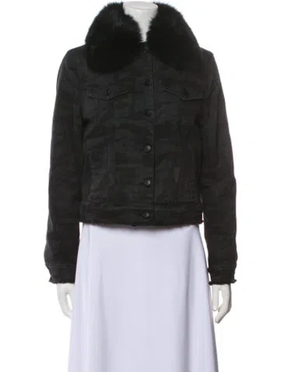 Pre-owned Generation Love Faux Fur Jacket In Gray