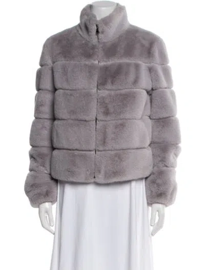 Pre-owned Generation Love Faux Fur Jacket In Gray