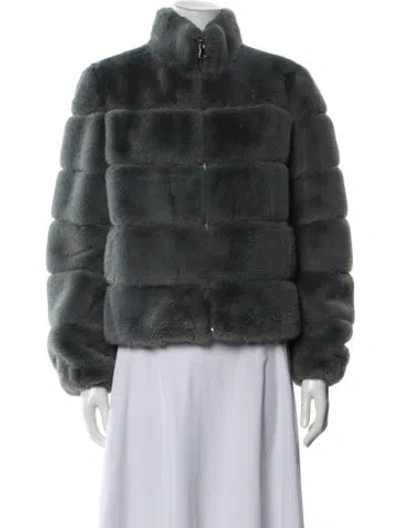 Pre-owned Generation Love Faux Fur Jacket In Gray