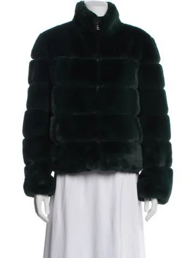 Pre-owned Generation Love Faux Fur Jacket In Green