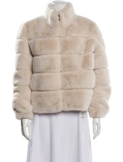 Pre-owned Generation Love Faux Fur Jacket In Neutral