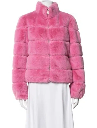 Pre-owned Generation Love Faux Fur Jacket In Pink