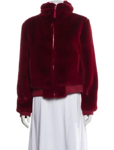Pre-owned Generation Love Faux Fur Jacket In Red