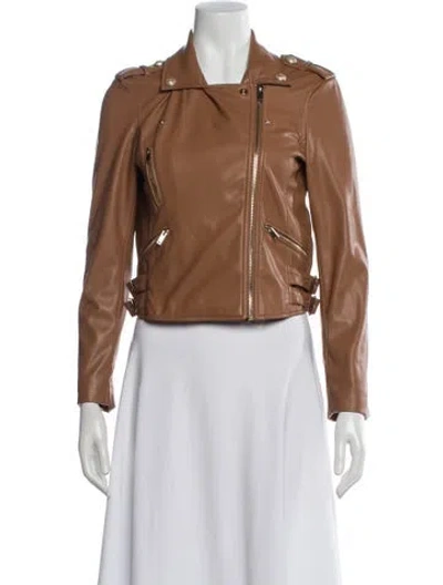 Pre-owned Generation Love Faux Leather Biker Jacket In Pink