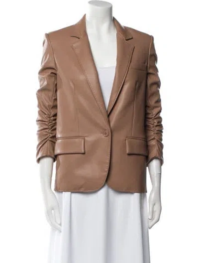 Pre-owned Generation Love Faux Leather Blazer In Neutral