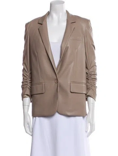 Pre-owned Generation Love Faux Leather Blazer In Neutral