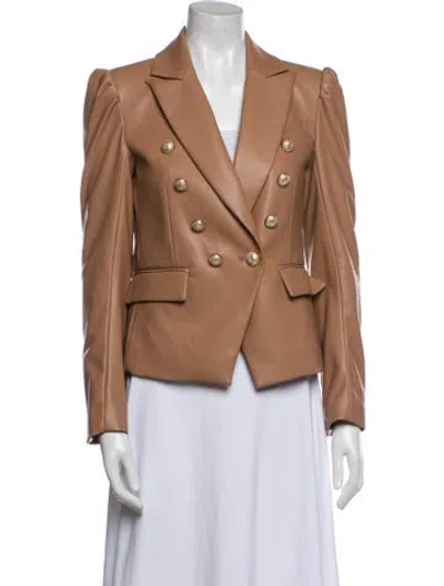 Pre-owned Generation Love Faux Leather Blazer In Neutral