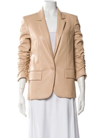 Pre-owned Generation Love Faux Leather Blazer In Neutral