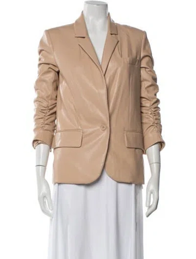 Pre-owned Generation Love Faux Leather Blazer In Neutral