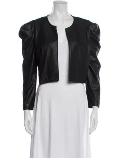 Pre-owned Generation Love Faux Leather Evening Jacket In Gray