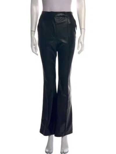 Pre-owned Generation Love Faux Leather Flared Pants In Black