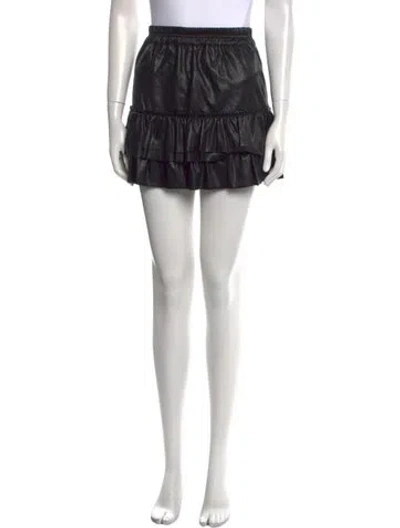 Pre-owned Generation Love Faux Leather Mini Skirt In Black