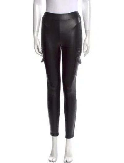 Pre-owned Generation Love Faux Leather Skinny Leg Pants In Black