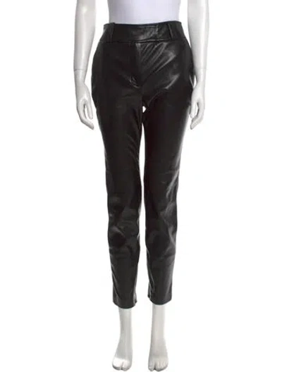 Pre-owned Generation Love Faux Leather Skinny Leg Pants In Black