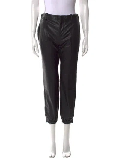Pre-owned Generation Love Faux Leather Skinny Leg Pants In Black