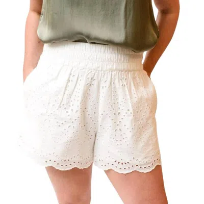 Generation Love Ferris Embroidered Shorts In White