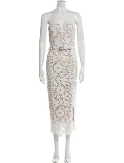 Pre-owned Generation Love Floral Print Long Dress W/ Tags In White