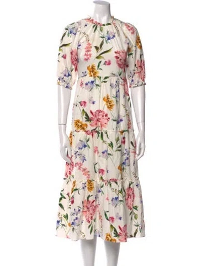 Pre-owned Generation Love Floral Print Midi Length Dress In Multi