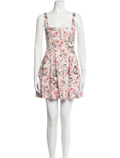 Pre-owned Generation Love Floral Print Mini Dress In Green