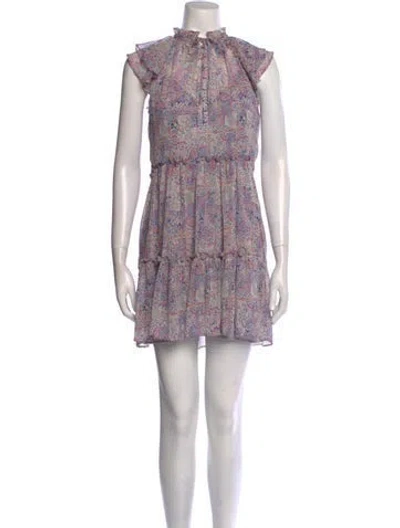 Pre-owned Generation Love Floral Print Mini Dress In Purple