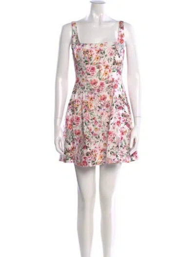 Pre-owned Generation Love Floral Print Mini Dress W/ Tags In Green