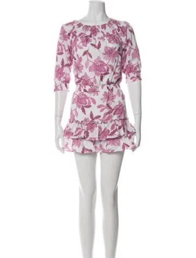 Pre-owned Generation Love Floral Print Mini Dress In White