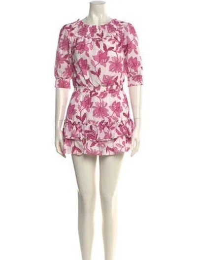 Pre-owned Generation Love Floral Print Mini Dress In White