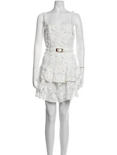 Pre-owned Generation Love Floral Print Mini Dress In White