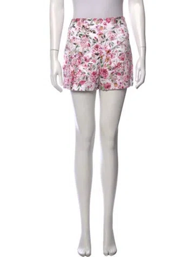Pre-owned Generation Love Floral Print Mini Shorts In White